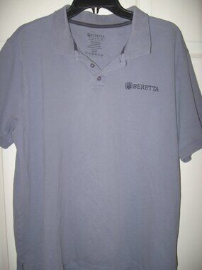 Beretta Polo Shirt Men's Size XL Gunmetal Blue Gray Color